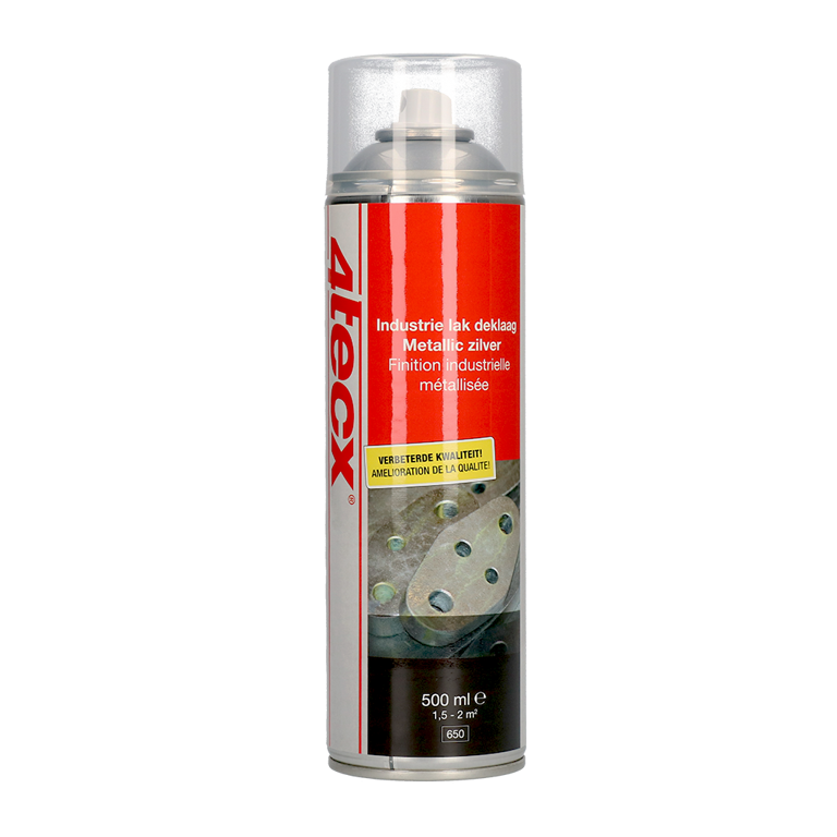 verf 4Tecx metalisch zilver 500ml/bus