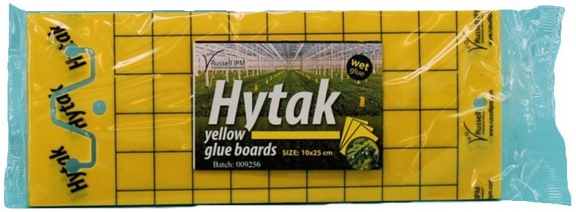Signaalplaat natgeel Hytak 10x25cm 10pak