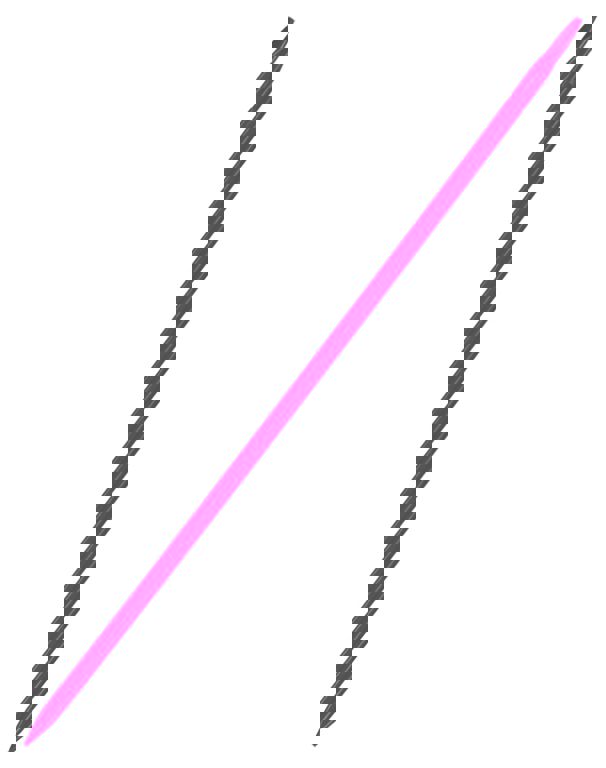 kruispiket AM 40cm roze fluor 2ink.