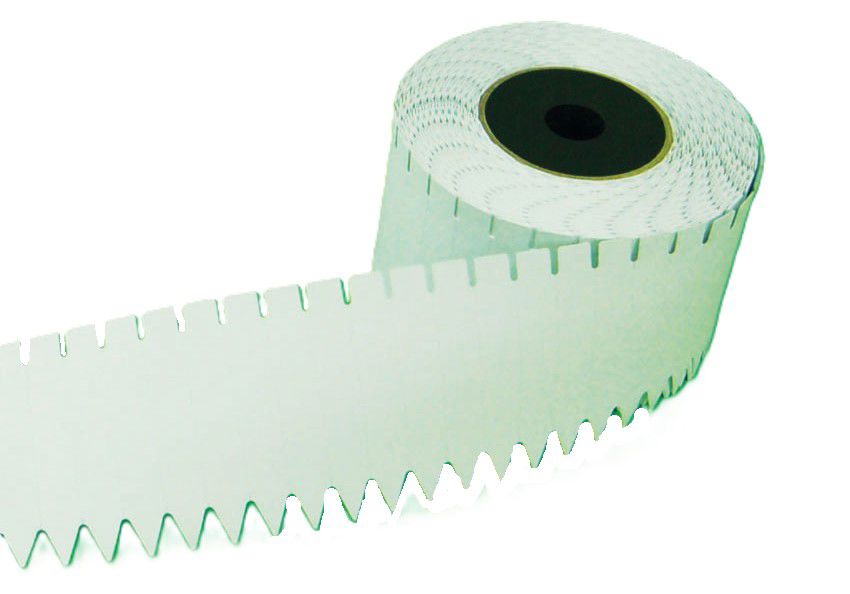 hdpe steeketiket 10x2cm wit  1250/rol