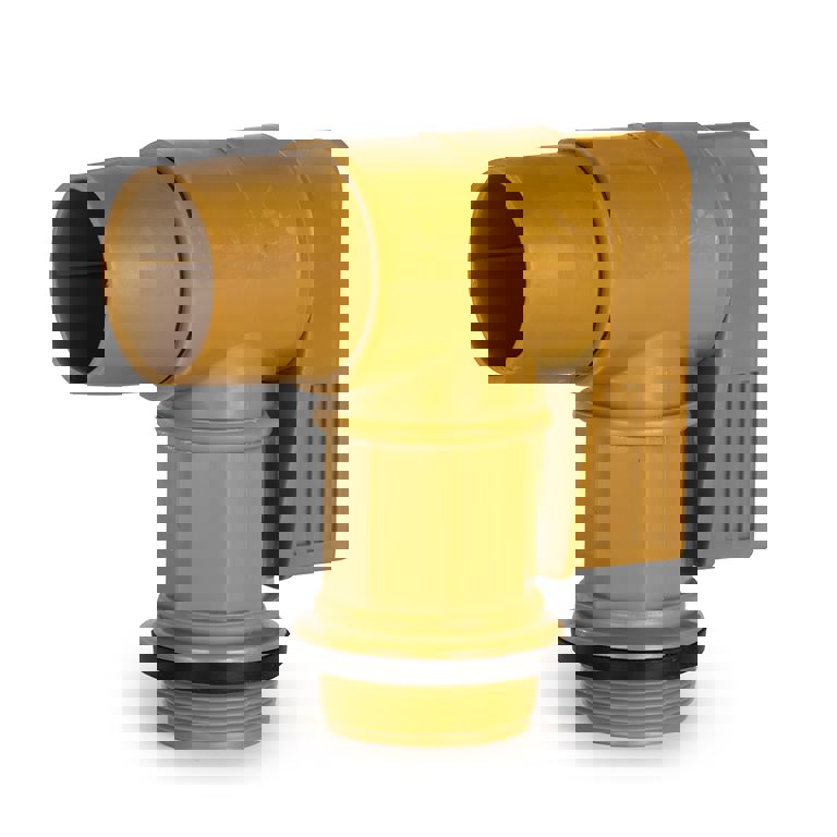 vatkraan hdpe bruin 2"x 50mm uitloop