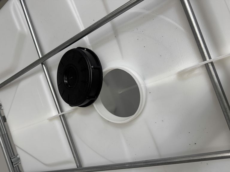 vloeistoftank IBC 1000L knststf wit plt