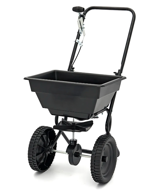 zout/kunstmeststrooier roteer 30kg zwart