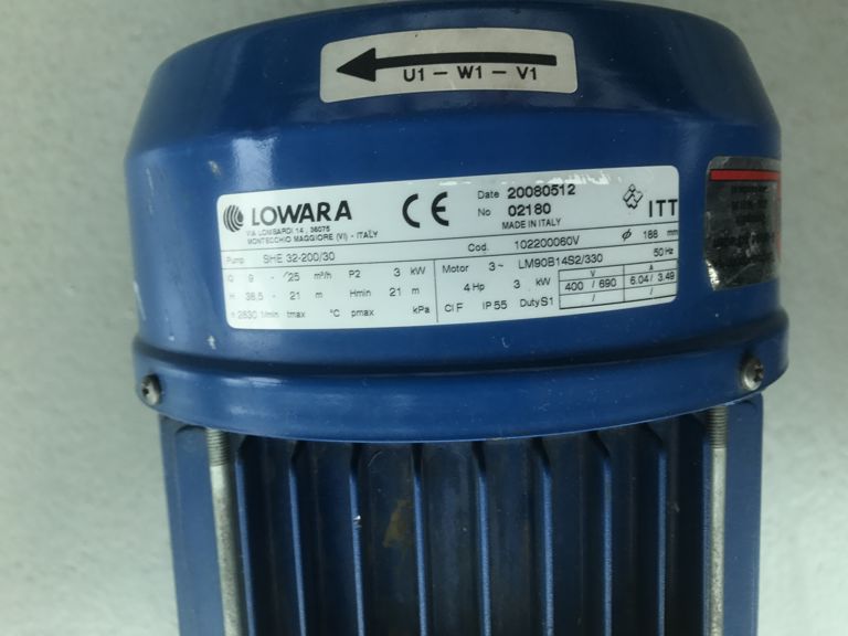 pomp Lowara SHE 32-200/30/P 3kW 400V