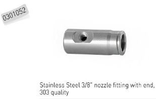 rvs 303 fitting end nozzle 3/8"