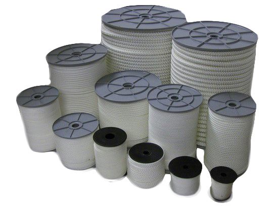 touw nylon gevl. wit 5mm 200 meter/rol