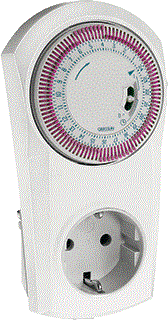 schakelklok 15m/24u analoog wandcontactd