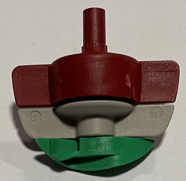 spinnet kop 120L rood/groen