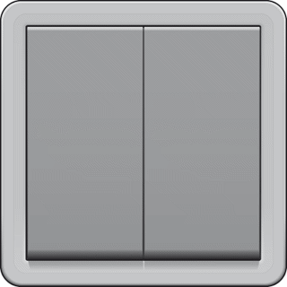 schakelaar 2x 10A 230V 1p aan/uit opbouw