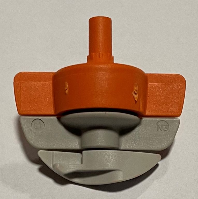 spinnet kop 90L oranje/grijs