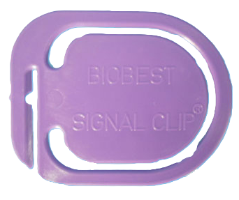 Signaal clip paars 50/set