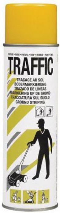 lijnspuitverf Traffic geel 500ml/bus