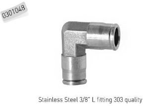 rvs 303 fitting knie 3/8"