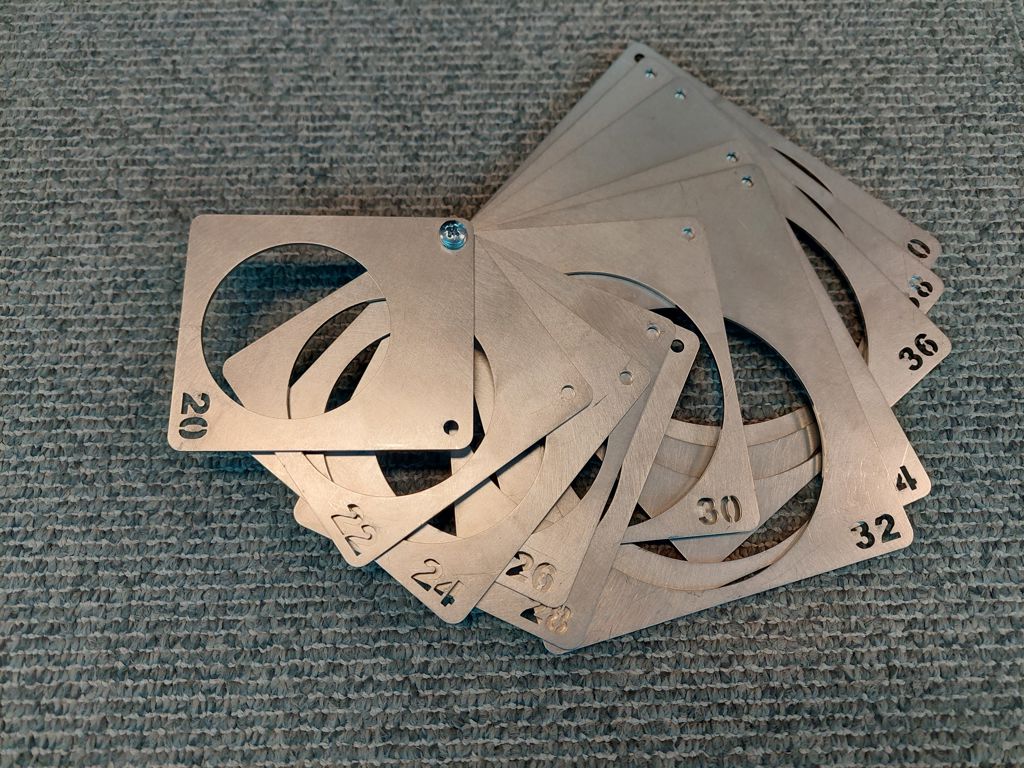 bollenmaat rvs waaier 20 t/m 40