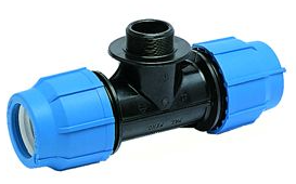 pe T-stuk bu kiwa 32 x ¾"