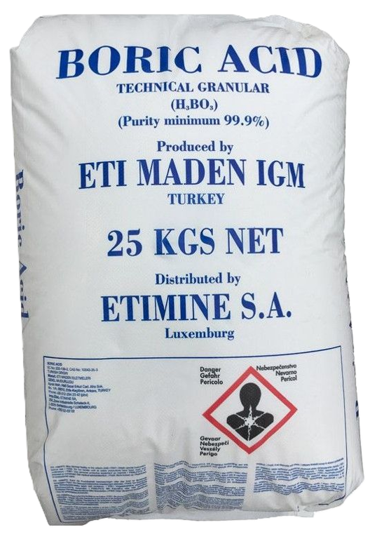 Boorzuur 17,5% borium 25kg/zak