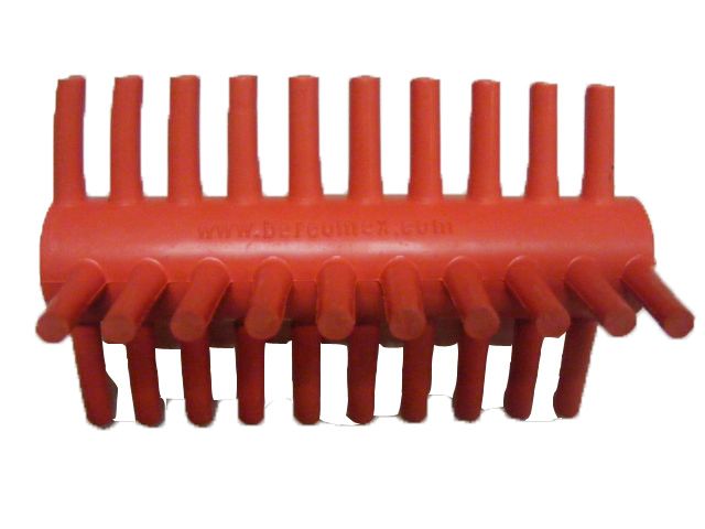 ontbladerborstel rood hard 80mm kort