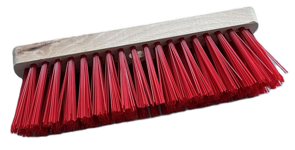 pvc straatbezem rood 28cm