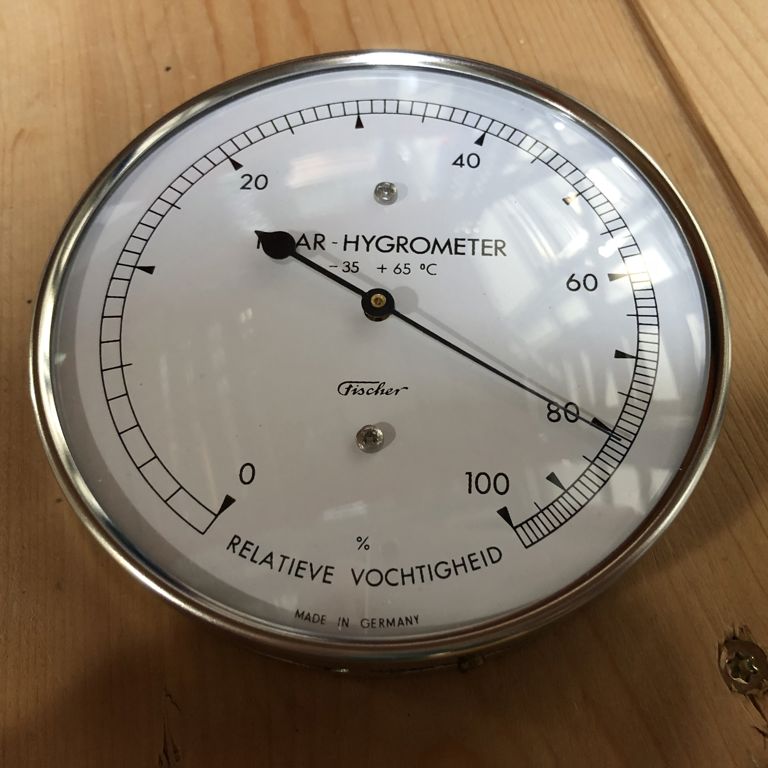 haar-hygrometer analoog metaal Fischer