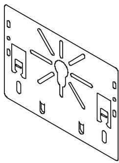 montageplaat 140x199mm tbv kabelgoot