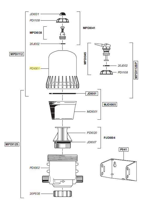 Dosatron bovenhuis kaal DI16