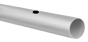 wit pvc buis 32mm geboord 50cm p.m(504)