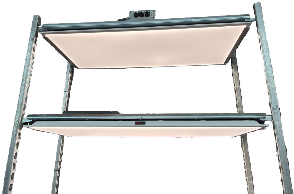 plaat tbv LED kar met zonlichtlamp