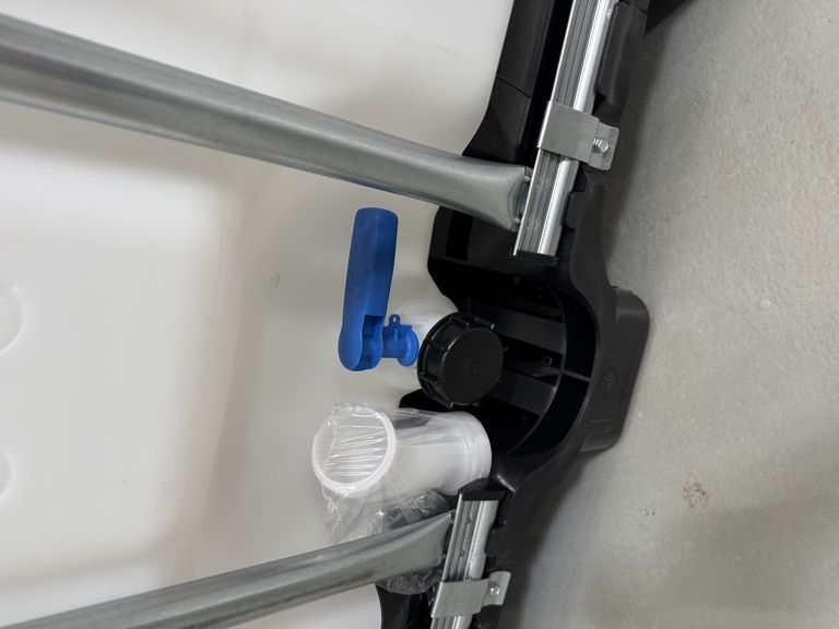 vloeistoftank IBC 1000L knststf wit plt