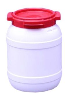 vat wit 6,5L met deksel rood