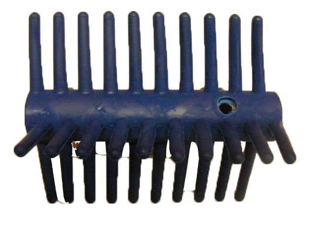 ontbladerborstel blauw hard 110mm lang