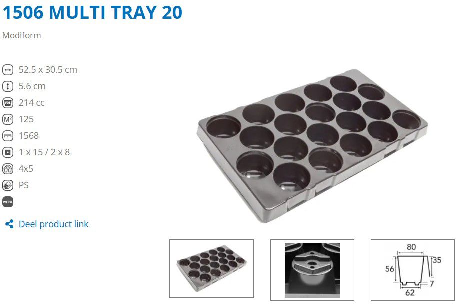 multitray 1506 20-gaats zwart GP1568/plt