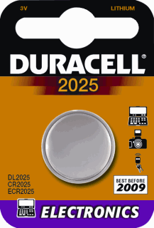 batterij Duracell 3V knoopcel 2025 2/pak