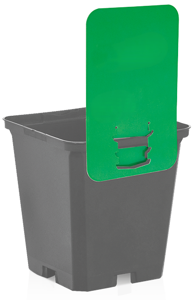 Teku pot MQD13x13x13 grijs recy 396/doos