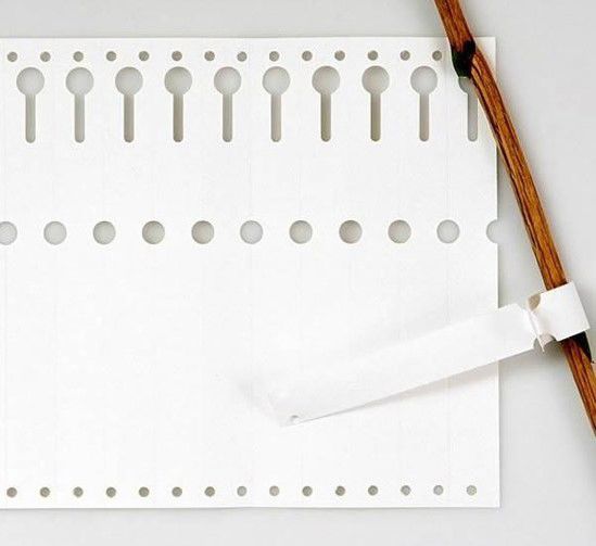 sleufetiket wit 22x2,55cm 2500/bundel