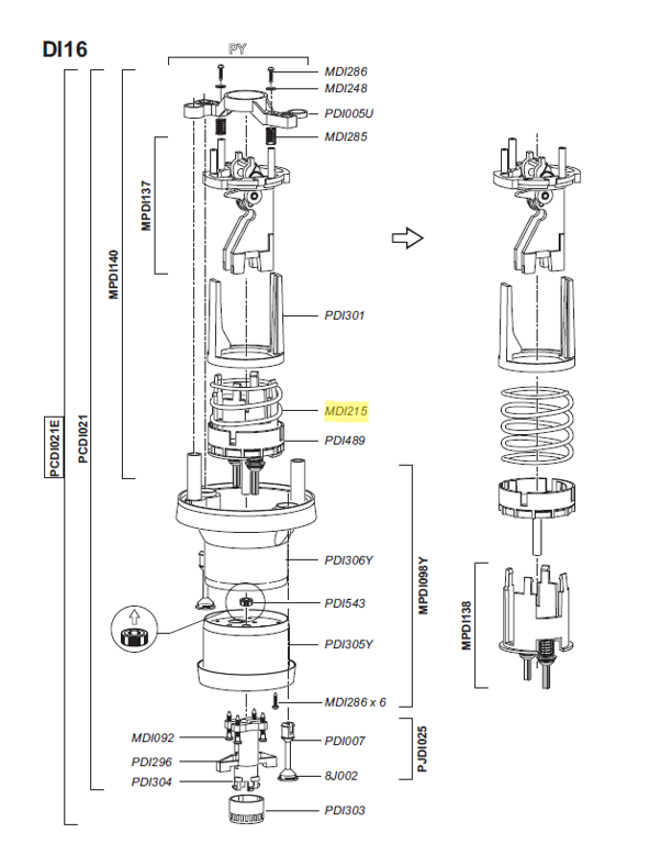Dosatron hoofdveer DI16