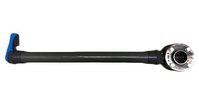 pvc vlinderkraan 125mm+1m handbed compl.