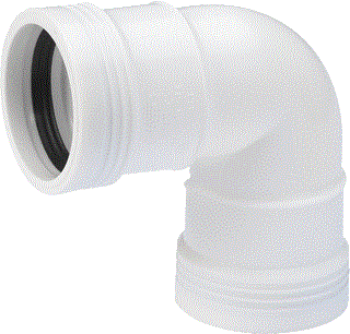 ppc bocht 2x mof 90° 40mm wit