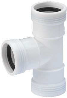 ppc T-stuk 50x50x50 wit manchet