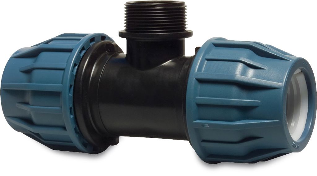 pp T-stuk 90° Jason 40mm x1" bu