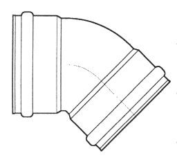 riool bocht 45° 400mm mn
