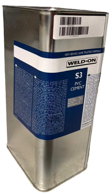 Saba Weld-On S3 pvc lijm  5 liter/bus