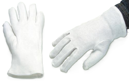 handschoen interlock wit L