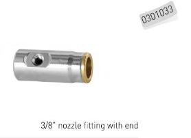 messing fitting eind nozzle 3/8"