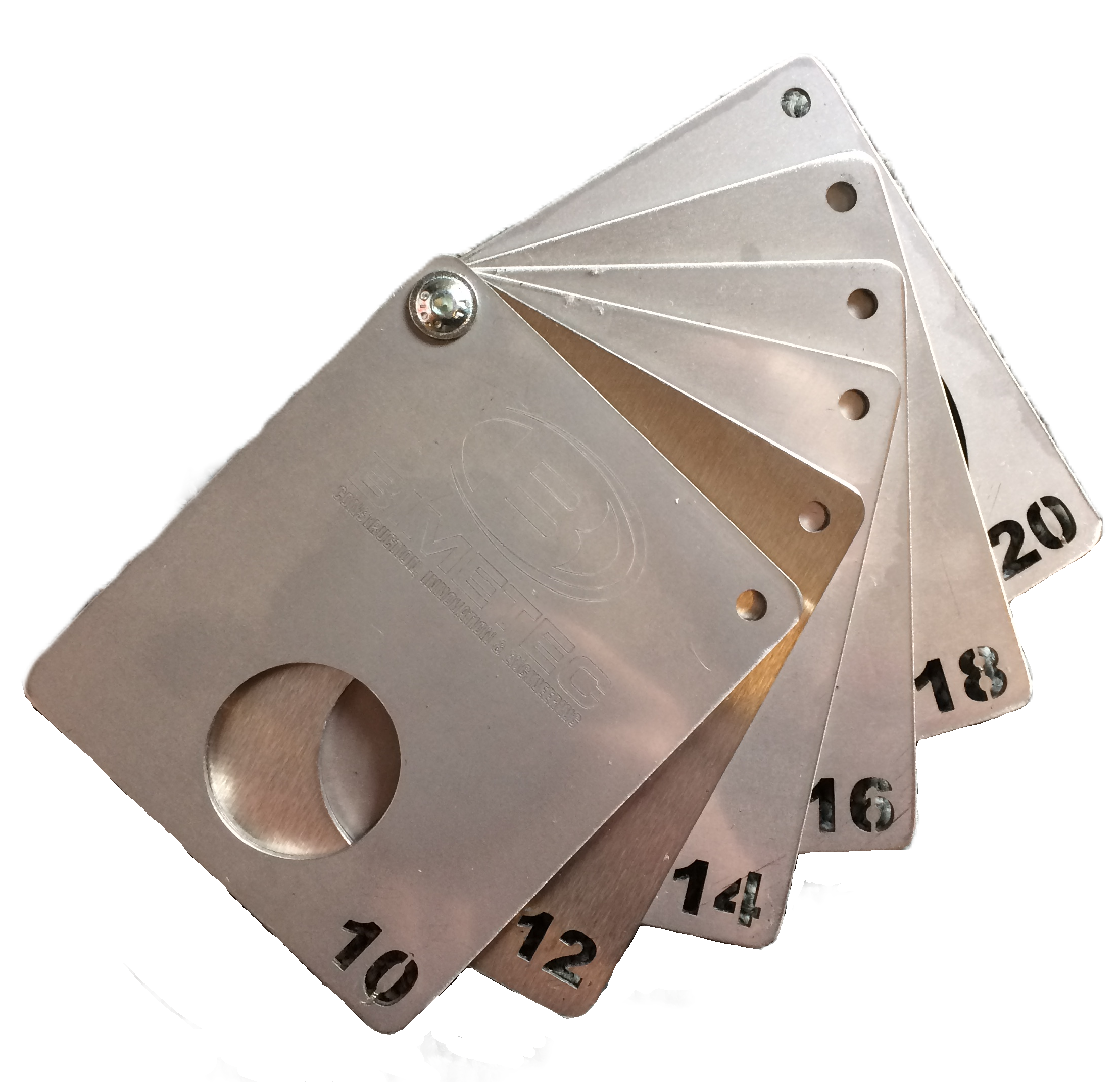 Bollenmaat RVS waaier 10 t/m 20