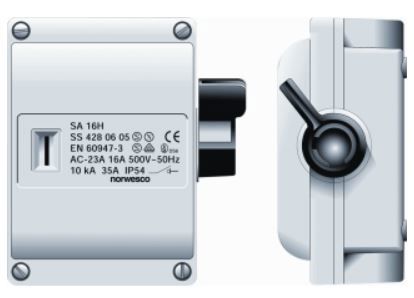 werkschakelaar 16A 7,5kW 400V 4p