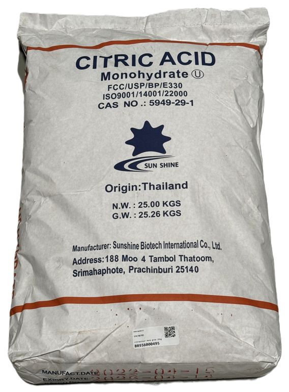 Citroenzuur Mono Gran 25kg