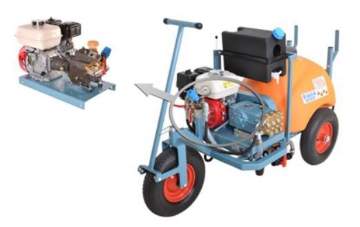 membraanpomp met benzinemotor 30-40-120