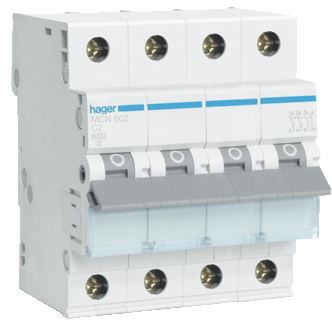 installatieautomaat 2A 400V 3p+n MCN