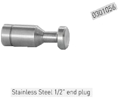 rvs 303 fitting eind plug ½"