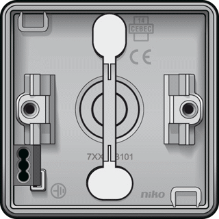 wandcontactdoos onderbak 1v met tule